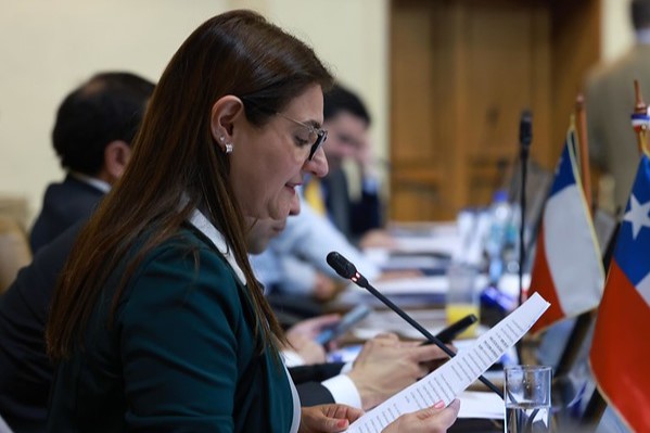 Dip. Sofía Cid rindiendo el informe de la comisión de acusación