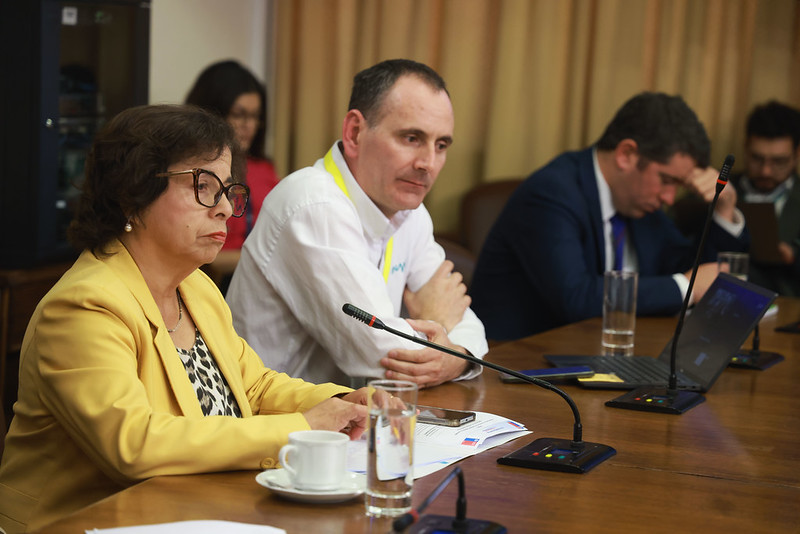 Ministra de Minería y vicepresidente ejecutivo de la Enami