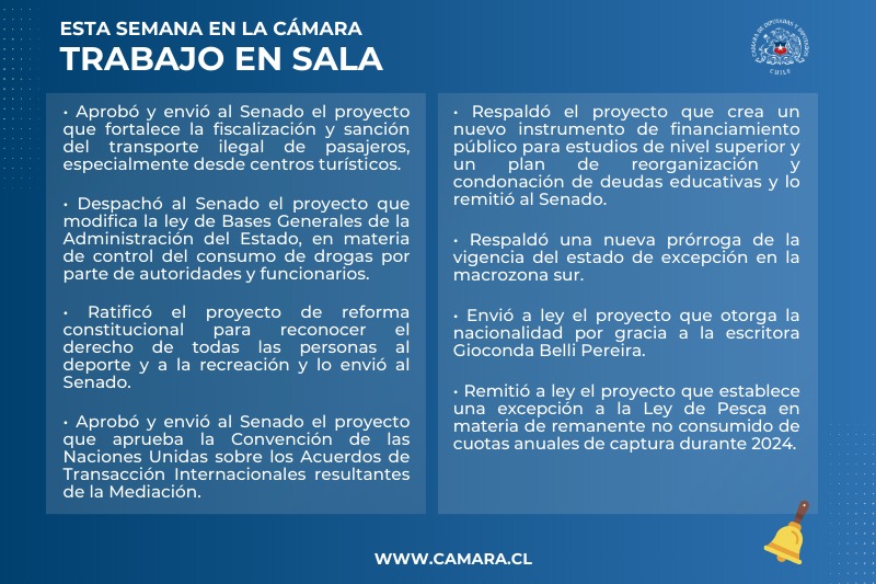 Lámina resumen del trabajo de la Sala