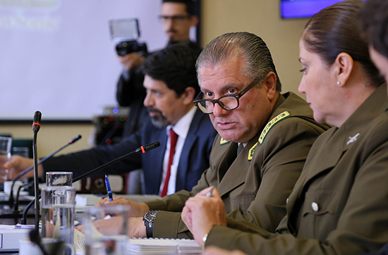 Mientras que el representante de la Fiscalía se abstuvo de entregar mayores antecedentes del caso, por encontrarse este aún con diligencias pendientes; el general director de Carabineros reafirmó que la joven no fue objeto de apremios durante su detención y que fue llevada a un centro de atención por su estado de nerviosismo.